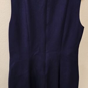 Elie Tahari Navy Blue Midi Dress